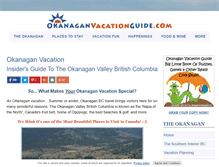 Tablet Screenshot of okanaganvacationguide.com